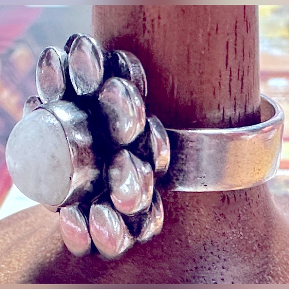 Cocktail ring 925 Sterling Silver Ring size 6 - Picture 6 of 8